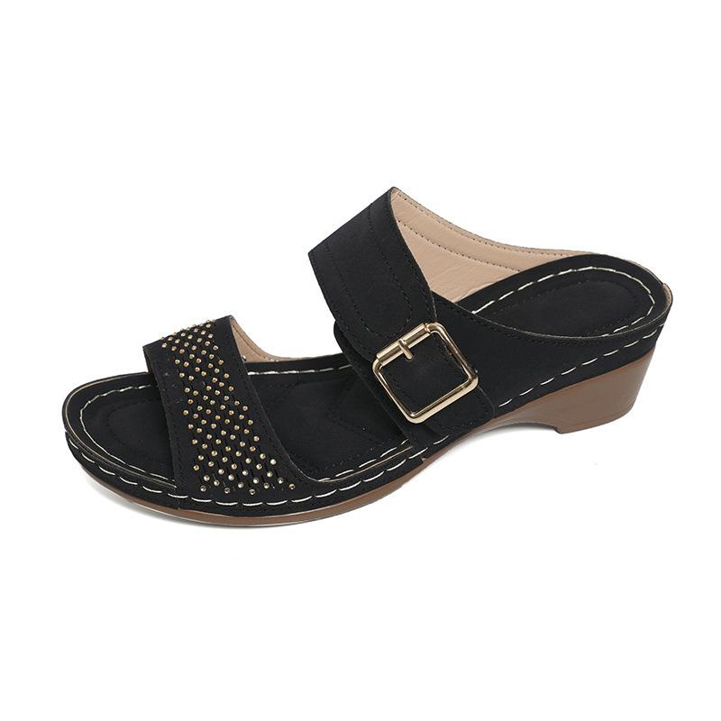 2025 новые однотонные женские повседневные тапочки большого размера с пряжкой на толстом каблуке и утолщенной подошвой 43 чёрный
2025 новые однотонные женские повседневные тапочки большого размера с пряжкой на толстом каблуке и утолщенной подошвой 43 чёрный