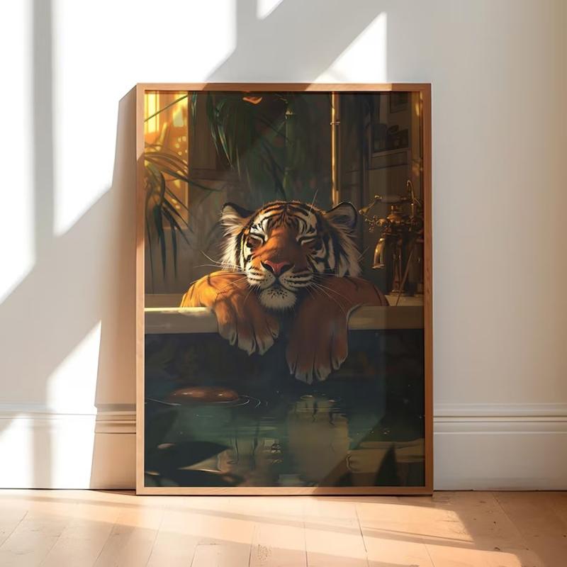 Maximalist Wall Art, Tiger in The Tub, Feminist Wall Decor, Digital Wall Art, Colorful Poster, Trendy Poster 21X30CMNo Framed
Maximalist Wall Art, Tiger in The Tub, Feminist Wall Decor, Digital Wall Art, Colorful Poster, Trendy Poster 21X30CMNo Framed