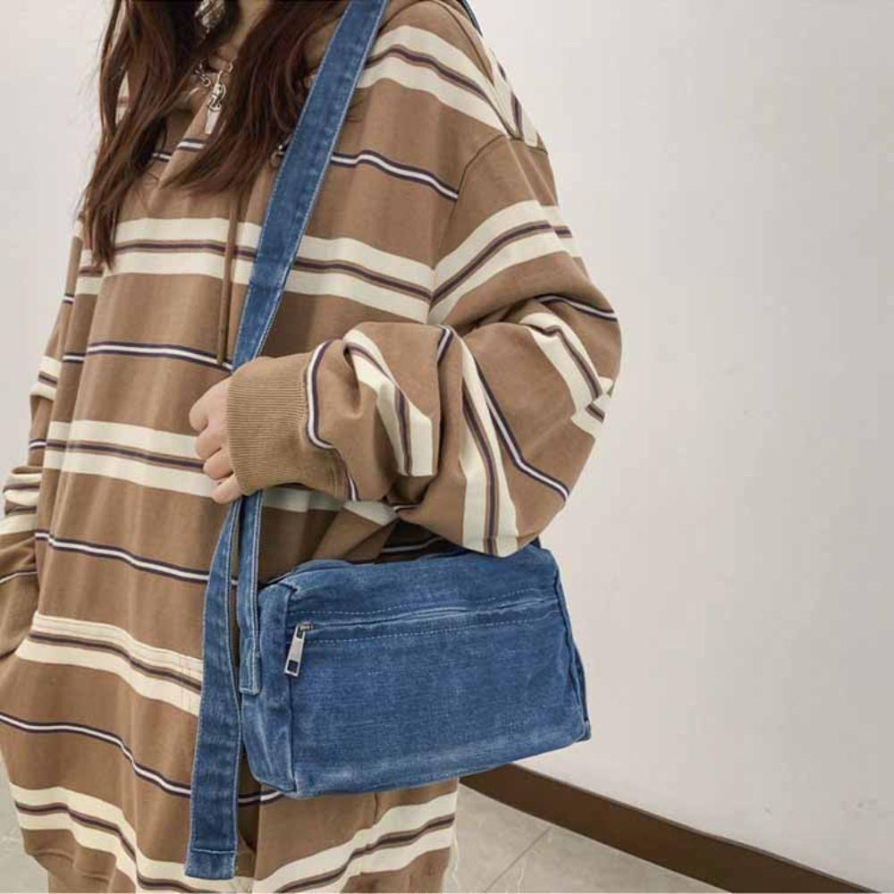 Y2K Denim Canvas Bag Large Capacity Solid Crossbody Bag Simple Vintage Handbag Travel чорний
Y2K Denim Canvas Bag Large Capacity Solid Crossbody Bag Simple Vintage Handbag Travel чорний