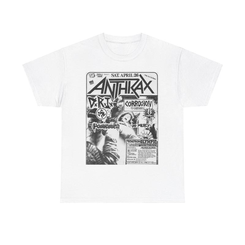 Anthrax Vintage Punk Rock Flyer Unisex T-Shirt L
Anthrax Vintage Punk Rock Flyer Unisex T-Shirt L
