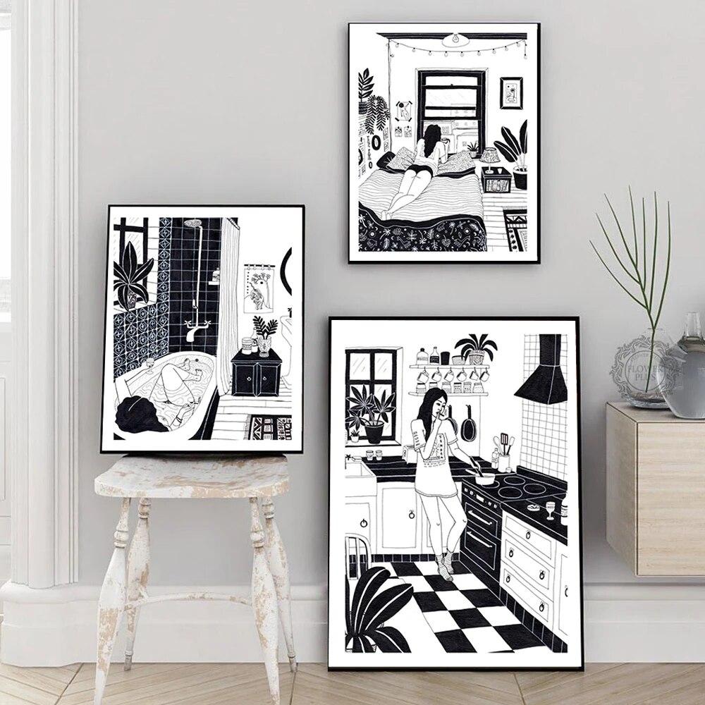 Prints Kitchen Pictures Bedroom Home Nordic Abstract Girl Life Canvas Painting Sexy Girl Nude Wall Art Poster
Prints Kitchen Pictures Bedroom Home Nordic Abstract Girl Life Canvas Painting Sexy Girl Nude Wall Art Poster