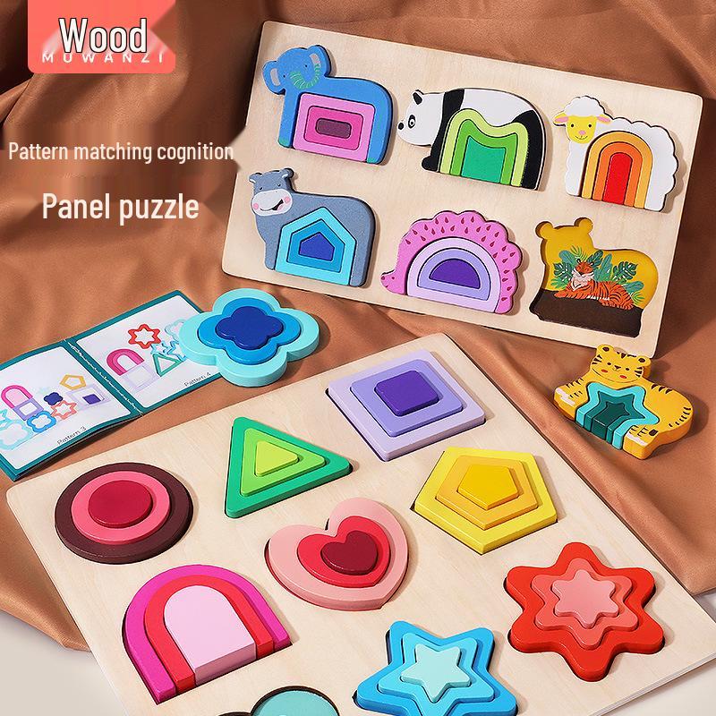 Wooden Jigsaw Puzzle for Early Childhood: Geometric Shapes & Cognitive Matching for Toddlers Aged 1-3
Wooden Jigsaw Puzzle for Early Childhood: Geometric Shapes & Cognitive Matching for Toddlers Aged 1-3
