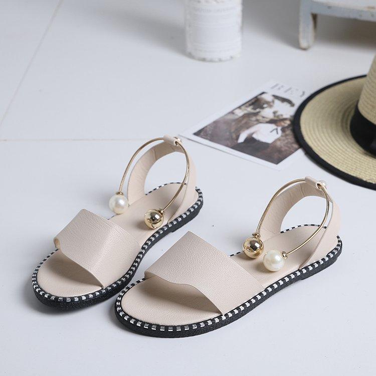 Korean version of foreign trade open-toed flat-bottomed outer wear buckle sandals women s simple pearl decoration Roman style beach cool slippers 43 бежевый
Korean version of foreign trade open-toed flat-bottomed outer wear buckle sandals women s simple pearl decoration Roman style beach cool slippers 43 бежевый
