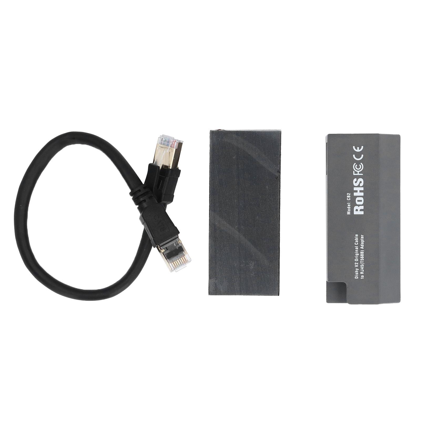 Dishy Cable to RJ45 Adapter T568B Pinout Rectangle Dish Ethernet Adapter with Cat8 Cable for V2
Dishy Cable to RJ45 Adapter T568B Pinout Rectangle Dish Ethernet Adapter with Cat8 Cable for V2