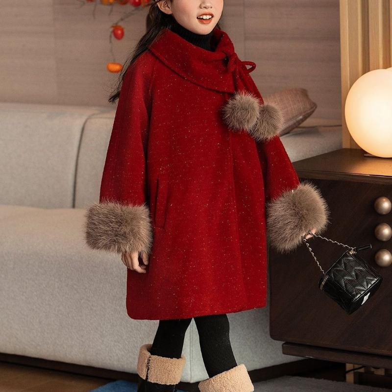Модне вовняне пальто для дівчинки, червоне бавовняне вовняне пальто для дітей, осінь та зима 150
Модне вовняне пальто для дівчинки, червоне бавовняне вовняне пальто для дітей, осінь та зима 150