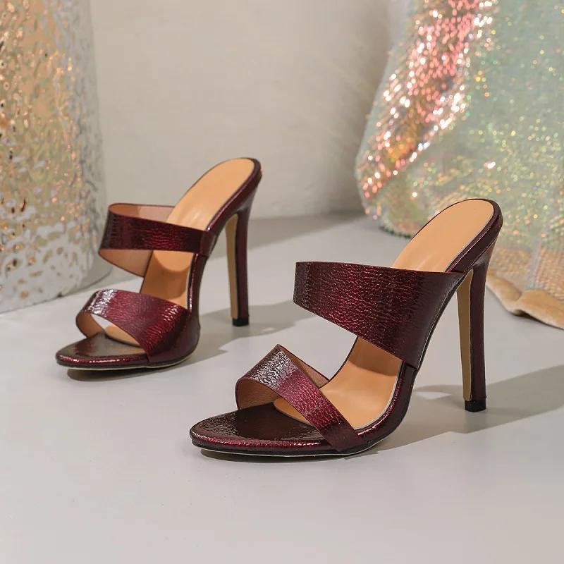 Eilyken Wine Red Patent Leather Women s Mules Square Toe Thin High Heel Slippers Double Strap Open Toe Slip On Party Sandals 35 вина червоного кольору
Eilyken Wine Red Patent Leather Women s Mules Square Toe Thin High Heel Slippers Double Strap Open Toe Slip On Party Sandals 35 вина червоного кольору