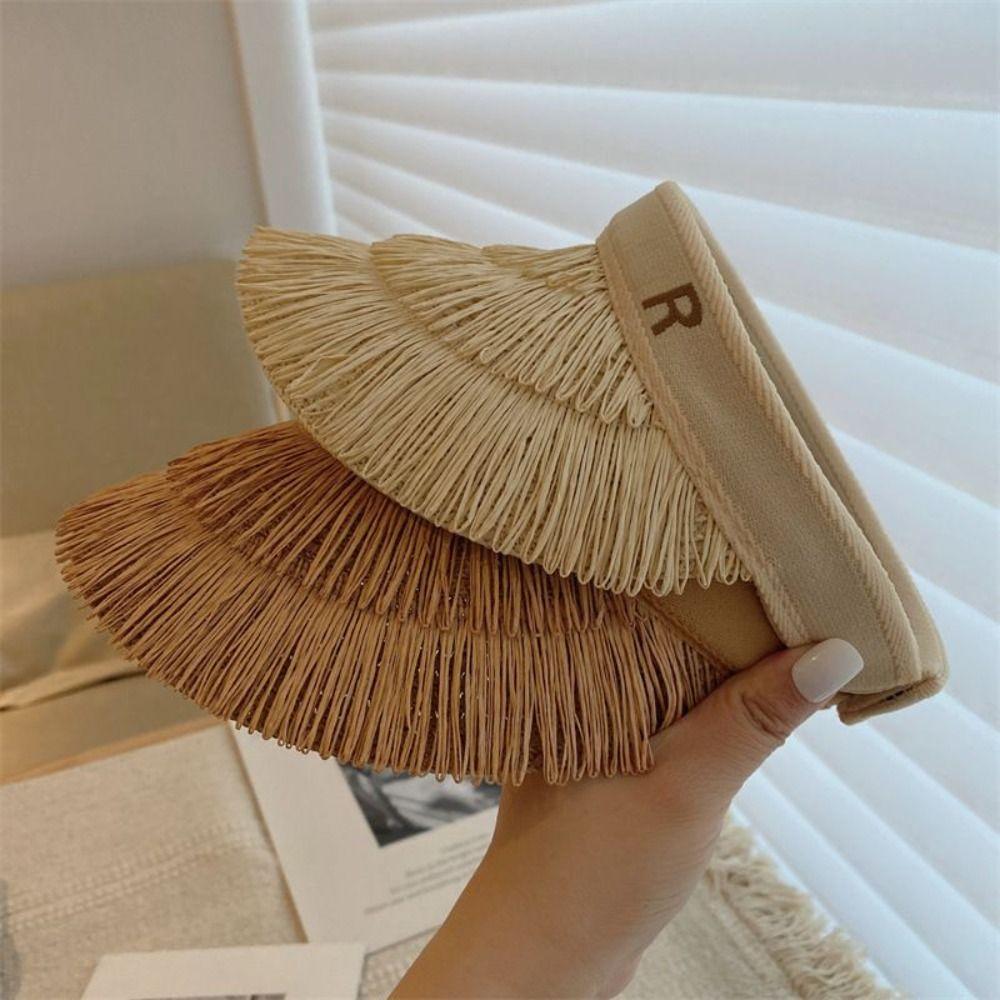 Empty Top Empty Top Sun Hat Designer Sunshade Cap Wide Brim Tassel Straw Hats for Women чорний
Empty Top Empty Top Sun Hat Designer Sunshade Cap Wide Brim Tassel Straw Hats for Women чорний