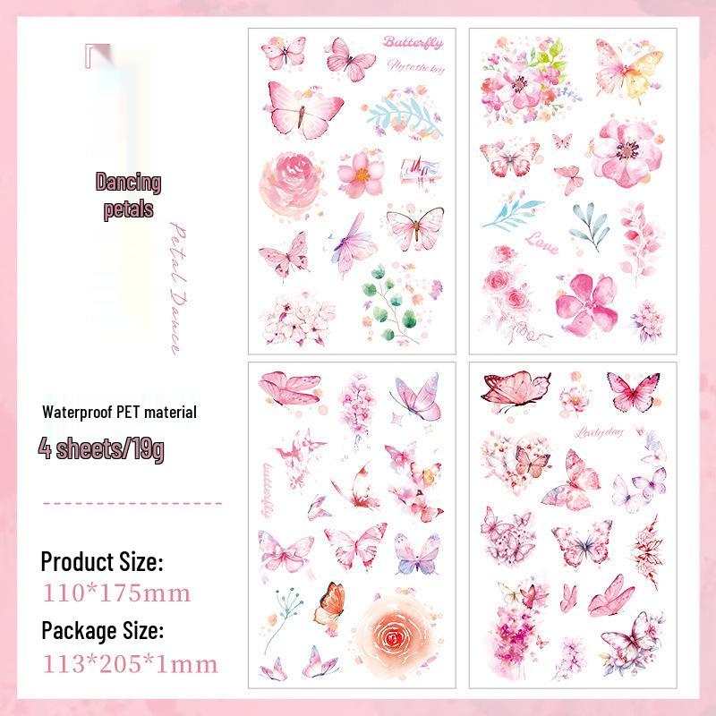 ZABC Floral Movement Sticker Set: 4 Sheets of Blooming Plant Scenery
ZABC Floral Movement Sticker Set: 4 Sheets of Blooming Plant Scenery