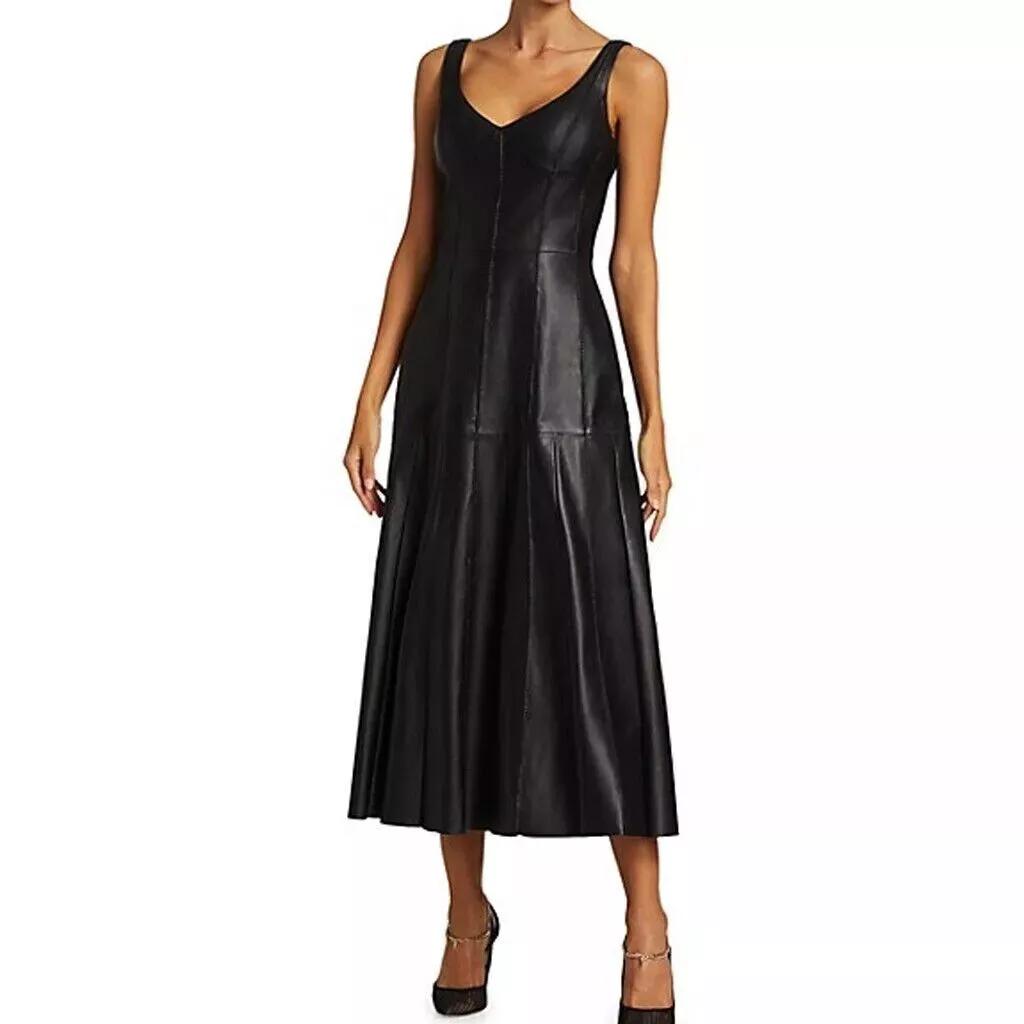 Женское черное платье из натуральной мягкой кожи ручной работы, стильный дизайн, повседневная одежда для вечеринок, клуб 3XL чёрный
Женское черное платье из натуральной мягкой кожи ручной работы, стильный дизайн, повседневная одежда для вечеринок, клуб 3XL чёрный