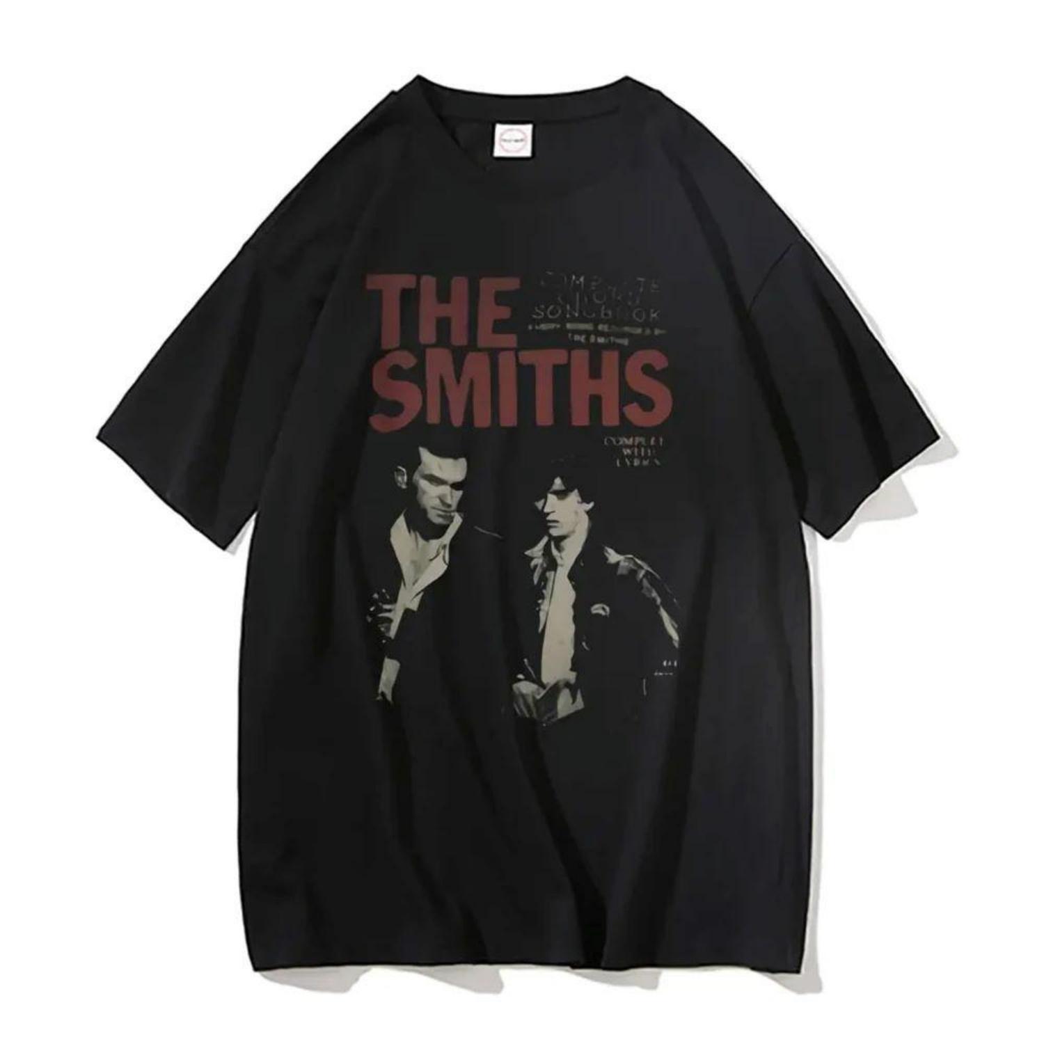Женская и мужская футболка The Smiths, ретро, памятная, классическая, с принтом, из чистого хлопка, уличная одежда, свободная футболка 90024 S чёрный
Женская и мужская футболка The Smiths, ретро, памятная, классическая, с принтом, из чистого хлопка, уличная одежда, свободная футболка 90024 S чёрный