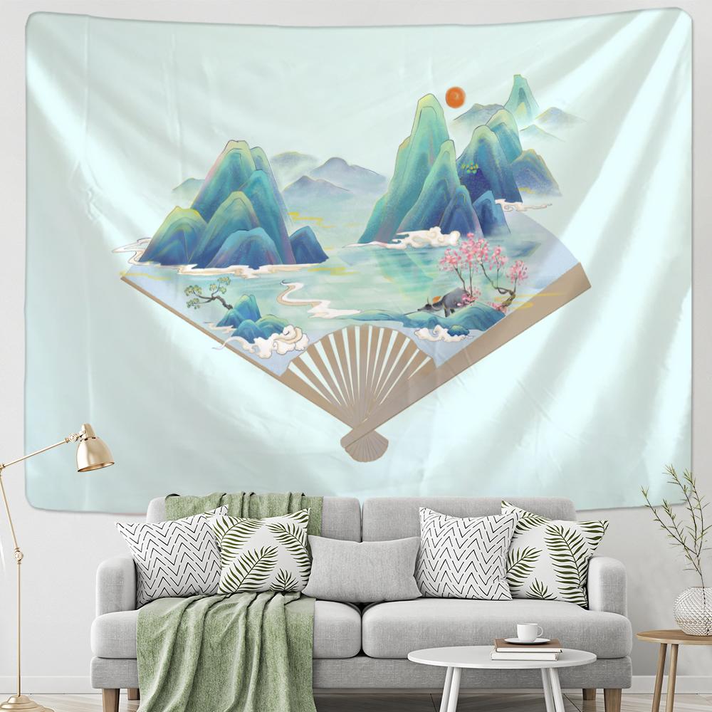 Китайский антикварный складной веерный гобелен, настенный простой художественный богемный пейзаж, эстетика комнаты, домашний декор 95x70cm
Китайский антикварный складной веерный гобелен, настенный простой художественный богемный пейзаж, эстетика комнаты, домашний декор 95x70cm