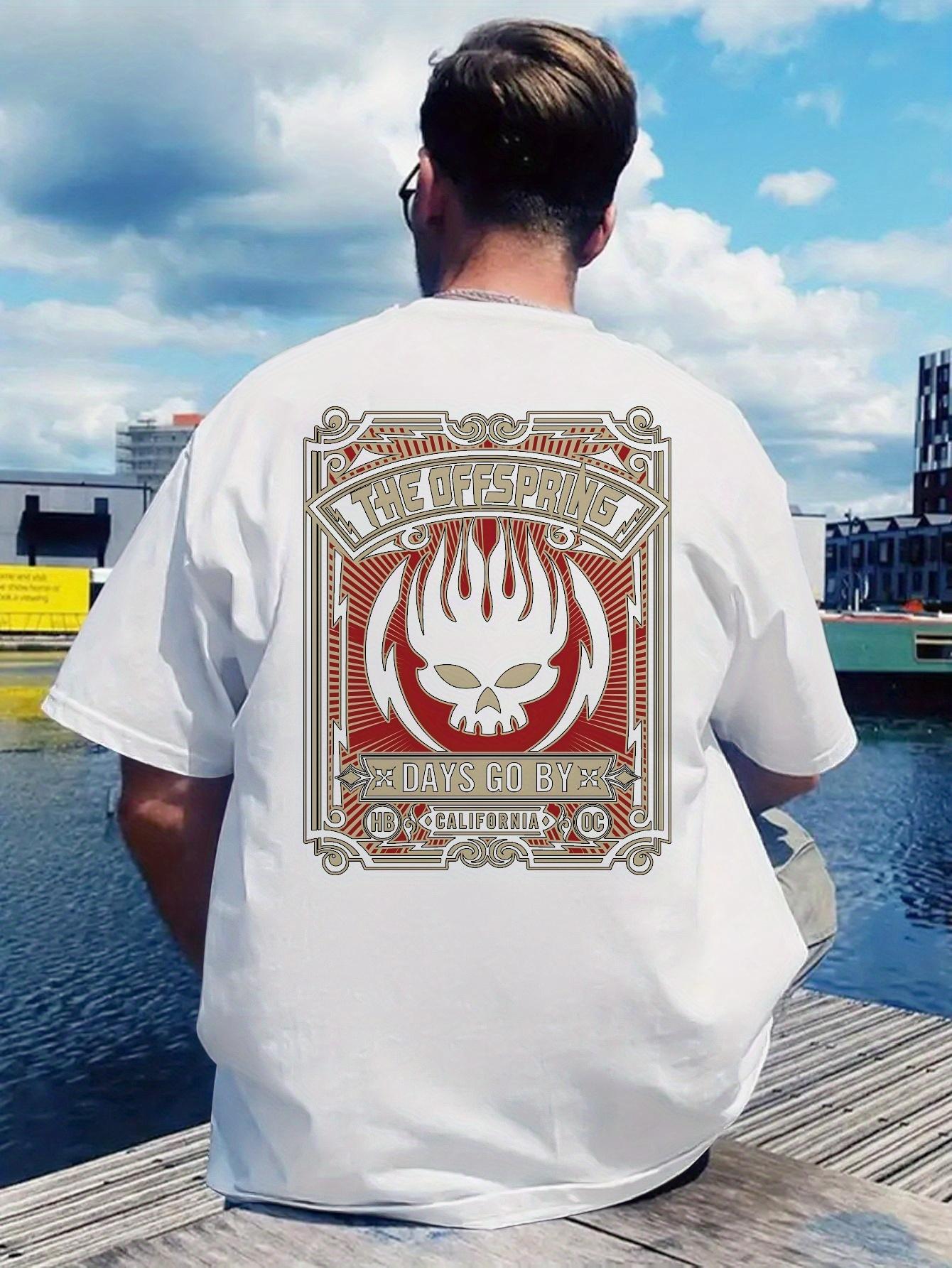 Vintage Rock Band Graphic T-shirt - Back Print Black Tee with Red Flames & Skull Design L
Vintage Rock Band Graphic T-shirt - Back Print Black Tee with Red Flames & Skull Design L