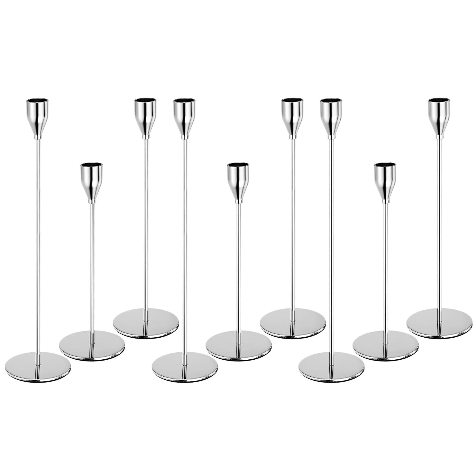 PATIKIL Silver Candlestick Holder 9 Pieces Tapered Candle Holder Long Candle Holder Fits 19mm Candle for Halloween Christmas Decoration Table срібний
PATIKIL Silver Candlestick Holder 9 Pieces Tapered Candle Holder Long Candle Holder Fits 19mm Candle for Halloween Christmas Decoration Table срібний
