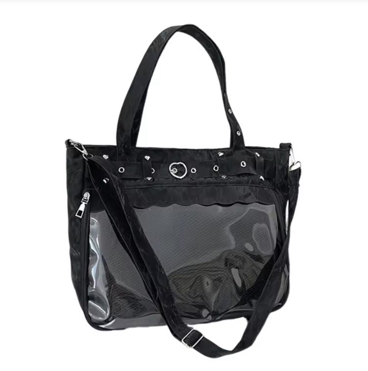 Transparent Ita Bag Large Capacity Original Design JK Uniform Shoulder Bag Leisure Lightweight Solid Color Handheld Tote Bag
Transparent Ita Bag Large Capacity Original Design JK Uniform Shoulder Bag Leisure Lightweight Solid Color Handheld Tote Bag