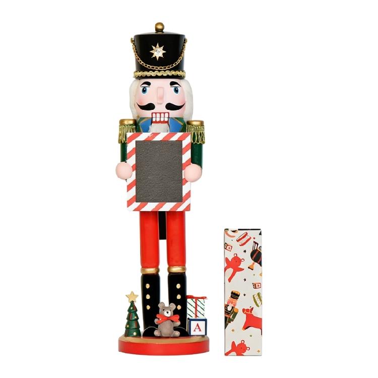 Unique Nutcrackers Wooden Statue With Functional Miniature Chalkboard Christmas Holiday Tabletop Shelf Decoration Gift 1
Unique Nutcrackers Wooden Statue With Functional Miniature Chalkboard Christmas Holiday Tabletop Shelf Decoration Gift 1