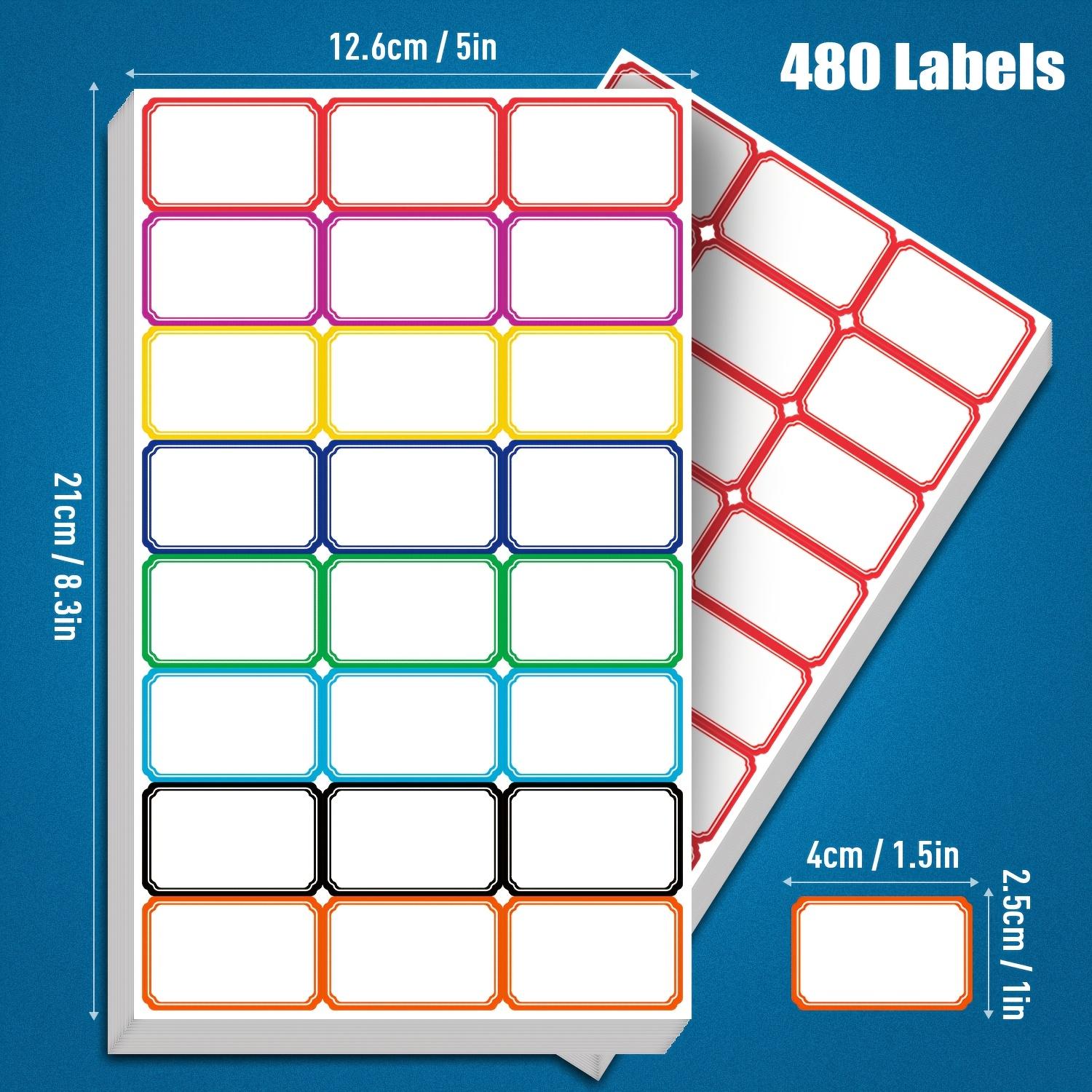 480pcs 1.57x0.98in Blank Writeable Sticker Labels, 8 Colors Self Adhesive Name Tags for Office School, Color Border красный
480pcs 1.57x0.98in Blank Writeable Sticker Labels, 8 Colors Self Adhesive Name Tags for Office School, Color Border красный