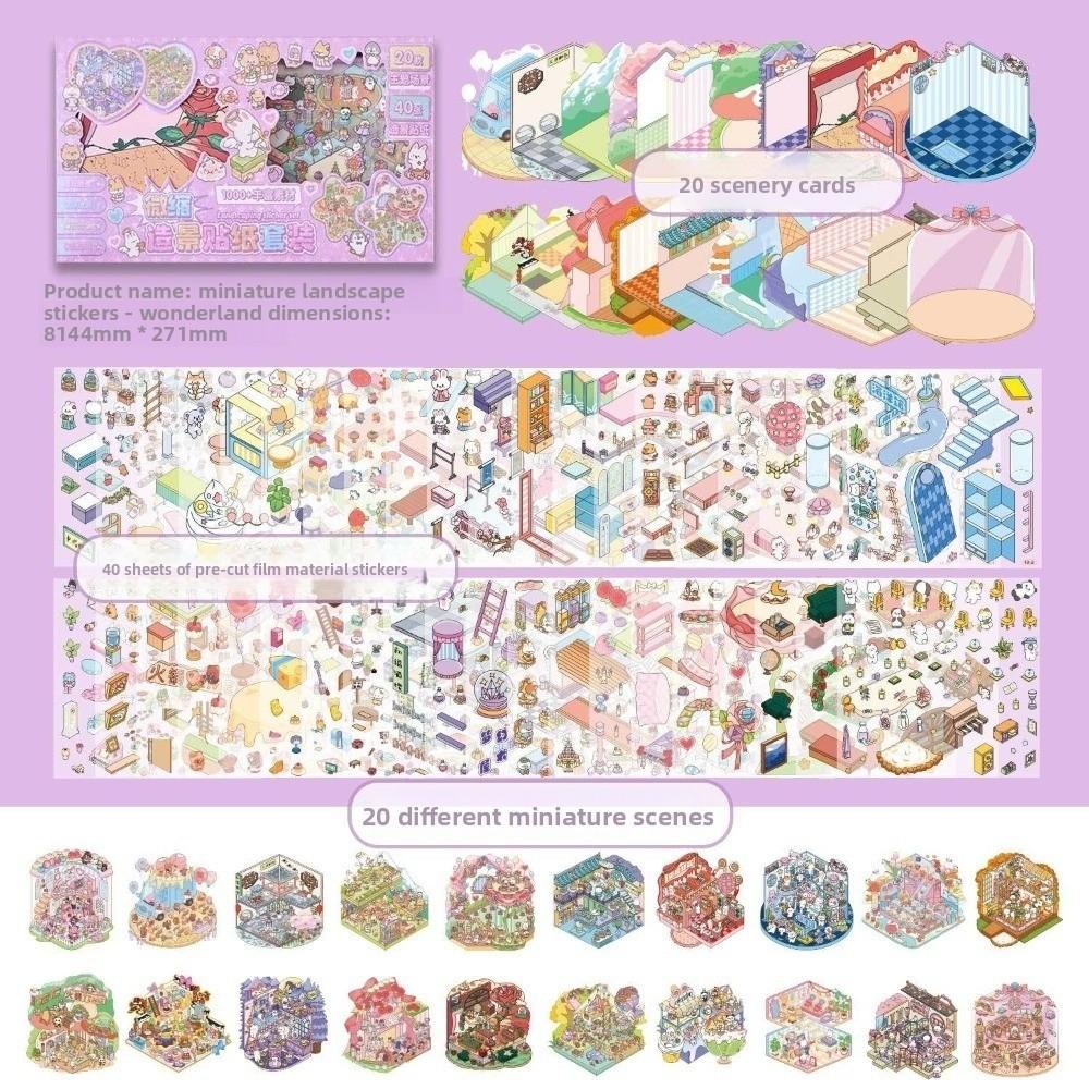 PET 3D Scene Stickers Fantasy Park Theme 60-Sheet Cute Stickers Books Creative Cartoon Style Miniature Scene Stickers DIY Crafts
PET 3D Scene Stickers Fantasy Park Theme 60-Sheet Cute Stickers Books Creative Cartoon Style Miniature Scene Stickers DIY Crafts