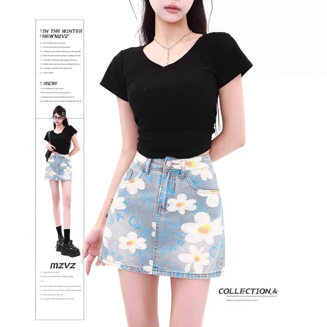 Spicy Girl Print High-Waist Denim A-Line Bodycon Skirt - Women s Retro Summer Slimming Skirt 2XL
Spicy Girl Print High-Waist Denim A-Line Bodycon Skirt - Women s Retro Summer Slimming Skirt 2XL