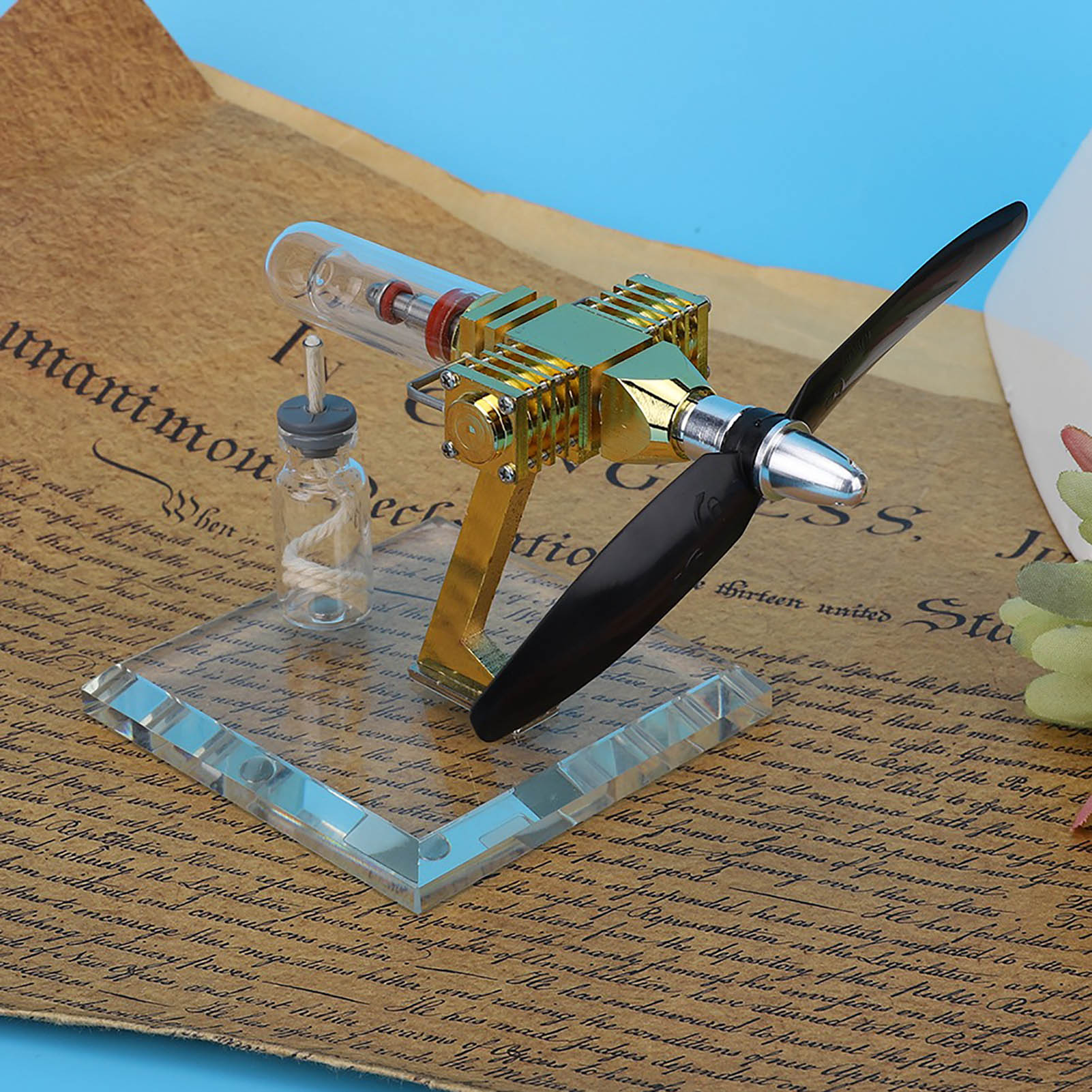 Двигатель Стирлинга с горячим воздухом Модель воздушного винта Научный эксперимент Обучение физике Игрушка
Двигатель Стирлинга с горячим воздухом Модель воздушного винта Научный эксперимент Обучение физике Игрушка