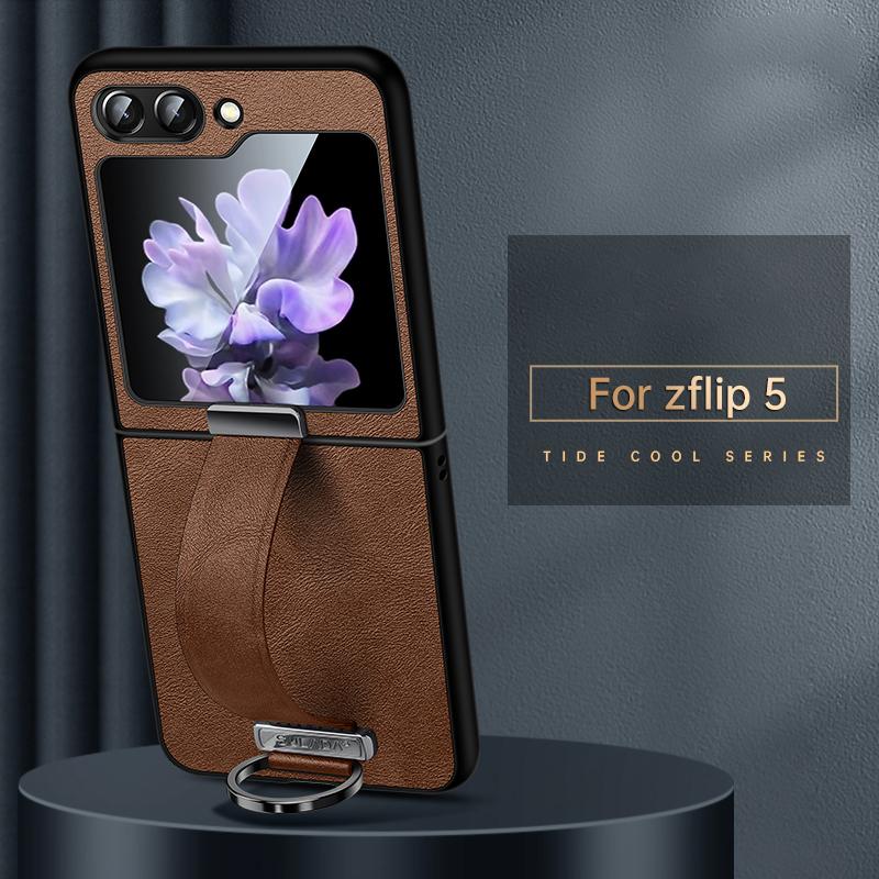 SULADA Fashion Series for Samsung Galaxy Z Flip5 5G Phone Case PU Leather+PC Wristband Kickstand Protective Cover Brown
SULADA Fashion Series for Samsung Galaxy Z Flip5 5G Phone Case PU Leather+PC Wristband Kickstand Protective Cover Brown