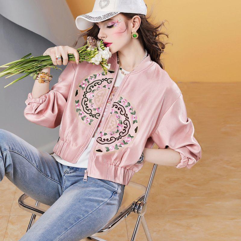 F397 European Goods Short Western Style Women s Coat Age Reducing Embroider Pink In Stock S
F397 European Goods Short Western Style Women s Coat Age Reducing Embroider Pink In Stock S