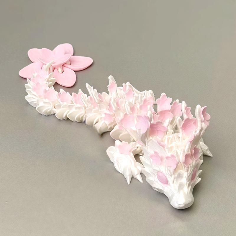 15/28cm 3D Printed Cherry Blossom Dragon Movable Joint Dragon Model Ornament For Home Office Desktop Landscape Craft Gift Decor
15/28cm 3D Printed Cherry Blossom Dragon Movable Joint Dragon Model Ornament For Home Office Desktop Landscape Craft Gift Decor