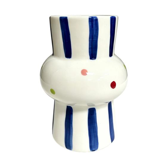 Ceramic Vase Hand Painted Striped Polka Dot Flower Vase Gourd Shape Vase for Fresh And Dried Flowers Home Decor A
Ceramic Vase Hand Painted Striped Polka Dot Flower Vase Gourd Shape Vase for Fresh And Dried Flowers Home Decor A