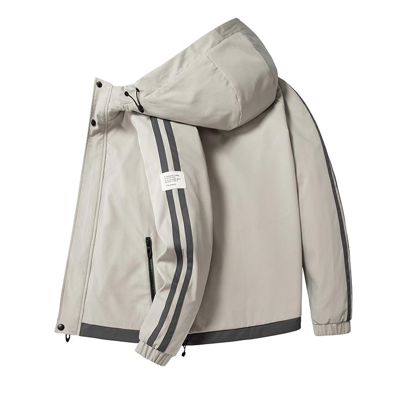 Весенне-осенняя новая куртка мужская трендовая повседневная свободная модная рабочая одежда мужская повседневная универсальная куртка с капюшоном 4XL