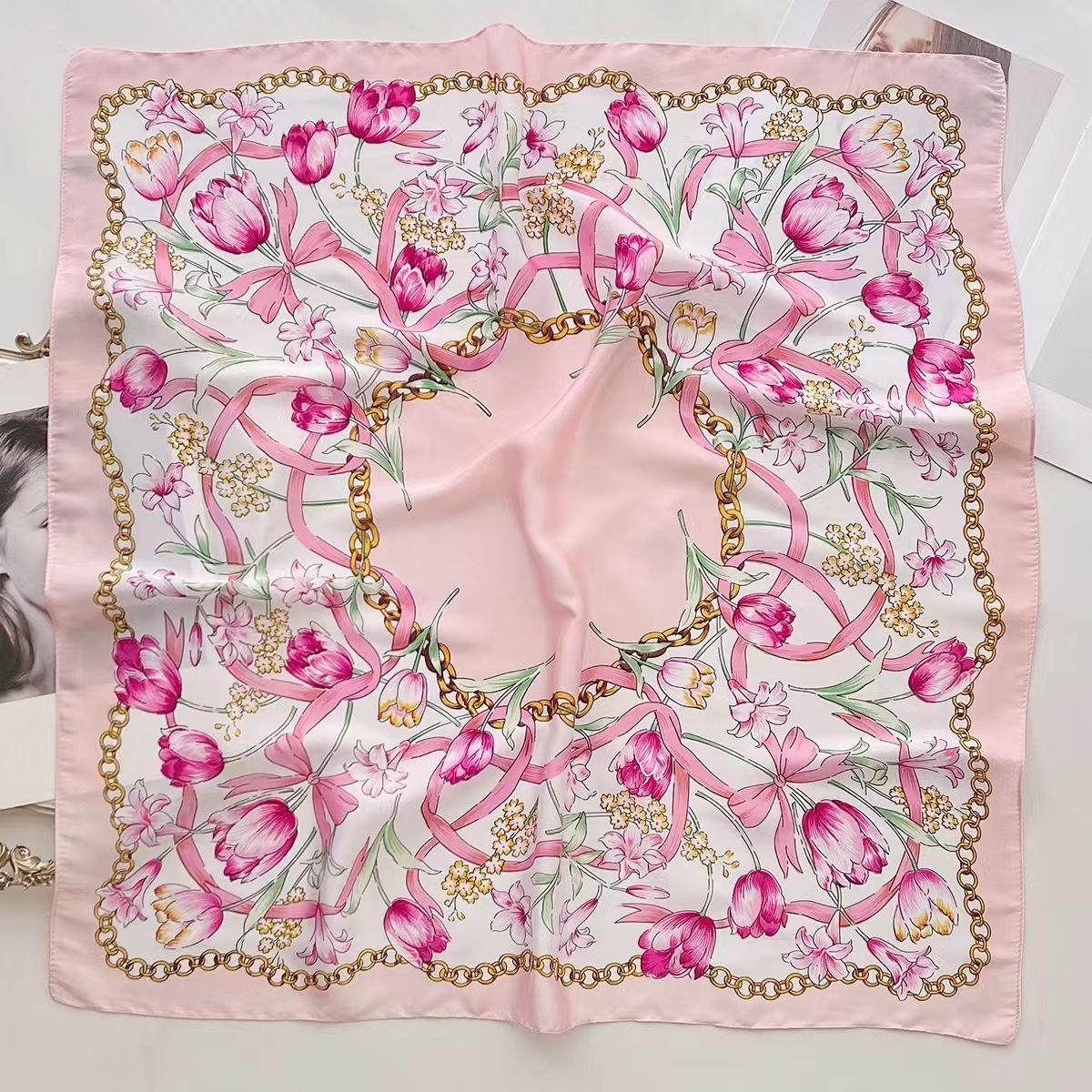 Pink Chain Tulip Scarf Lightweight Silk Like for Modern Ladies Office Party Neck Hair Bandana Bag Accessory Trendy Women Scarf 68cm розовый
Pink Chain Tulip Scarf Lightweight Silk Like for Modern Ladies Office Party Neck Hair Bandana Bag Accessory Trendy Women Scarf 68cm розовый