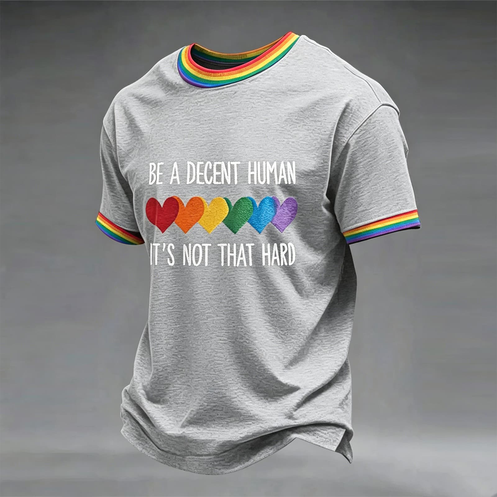 Unisex Crewneck T Shirt with Multicolor Heart Print and Text Short Sleeve Cotton Top for Adults Teens XXL
Unisex Crewneck T Shirt with Multicolor Heart Print and Text Short Sleeve Cotton Top for Adults Teens XXL