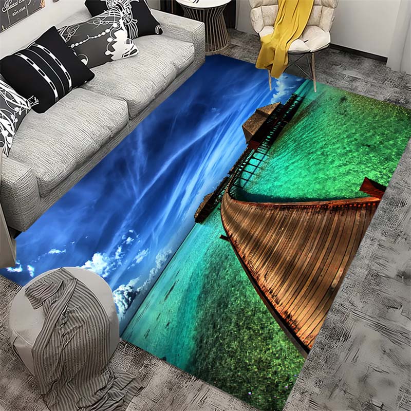 Sunset Wooden Pier Ocean Area Rug, Scenic Beach View Non-Slip Floor Mat, Soft Carpet for Living Room 40x60cm( 15x23in )
Sunset Wooden Pier Ocean Area Rug, Scenic Beach View Non-Slip Floor Mat, Soft Carpet for Living Room 40x60cm( 15x23in )