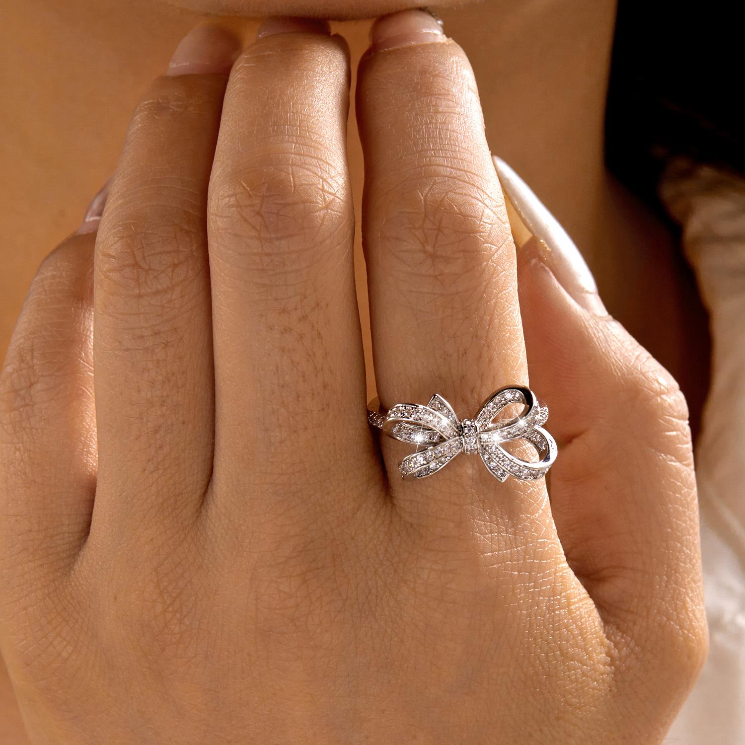 Romantic Bow Shape Cubic Zirconia Rings for Women Light Luxury Shiny CZ Geometry Rings Birthday Wedding Engagement Jewelry Gift 6
Romantic Bow Shape Cubic Zirconia Rings for Women Light Luxury Shiny CZ Geometry Rings Birthday Wedding Engagement Jewelry Gift 6