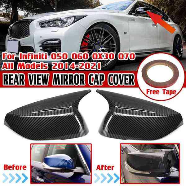 1 Pair Add-On Rearview Mirror Housing for 2014-2021 Infiniti Q50, Q60, QX30, Q70 None
1 Pair Add-On Rearview Mirror Housing for 2014-2021 Infiniti Q50, Q60, QX30, Q70 None