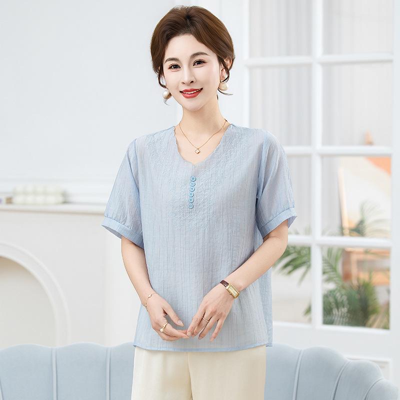 Trendy Short-Sleeve Plus Size Slimming Top for Moms & Grandmas 3XL светло-синий
Trendy Short-Sleeve Plus Size Slimming Top for Moms & Grandmas 3XL светло-синий