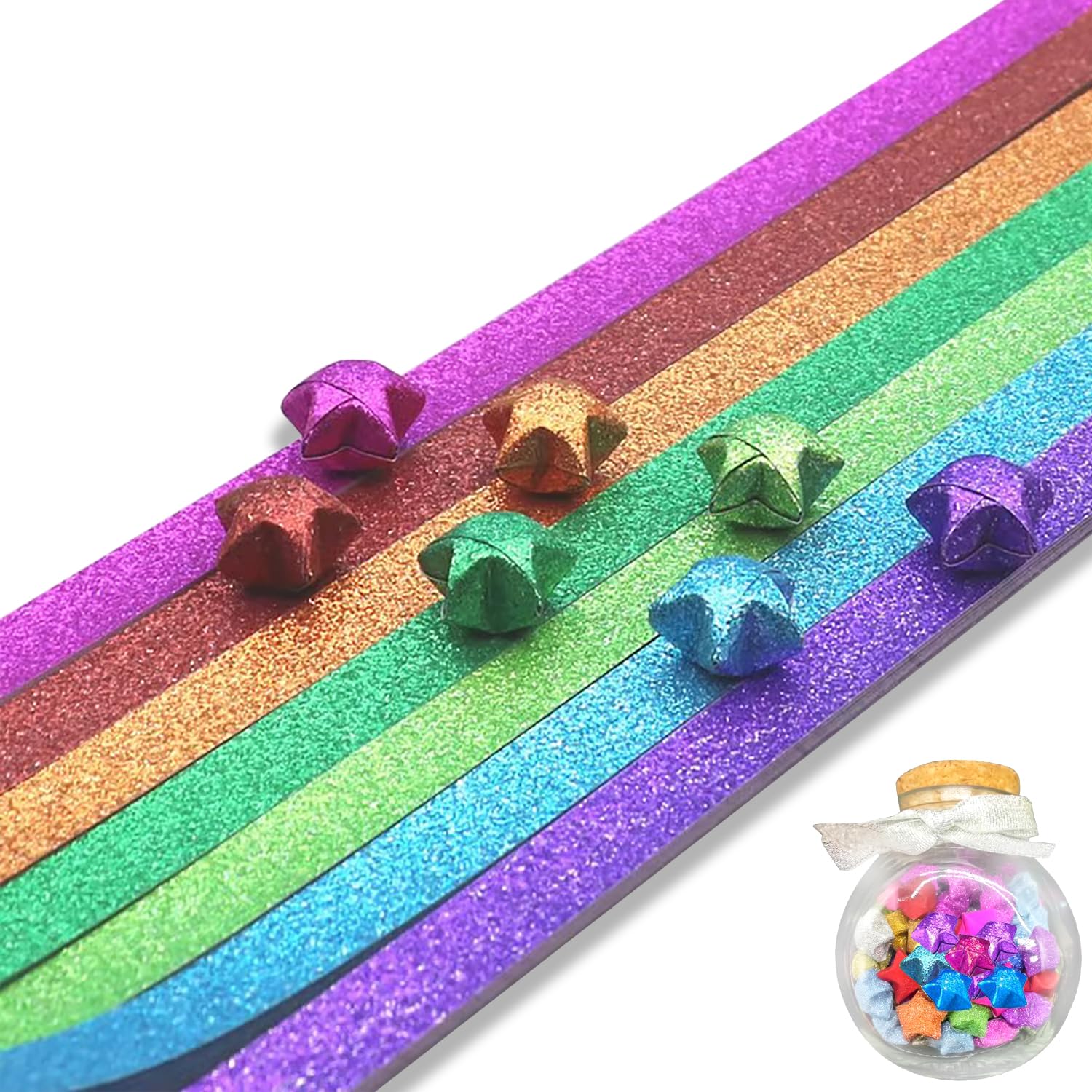 ADOFUN Lucky Star Origami Colors 520 Glitter Star Origami Origami Star Paper Creative Folding Paper for Educational Supplies DIY Supplies Birthday
ADOFUN Lucky Star Origami Colors 520 Glitter Star Origami Origami Star Paper Creative Folding Paper for Educational Supplies DIY Supplies Birthday