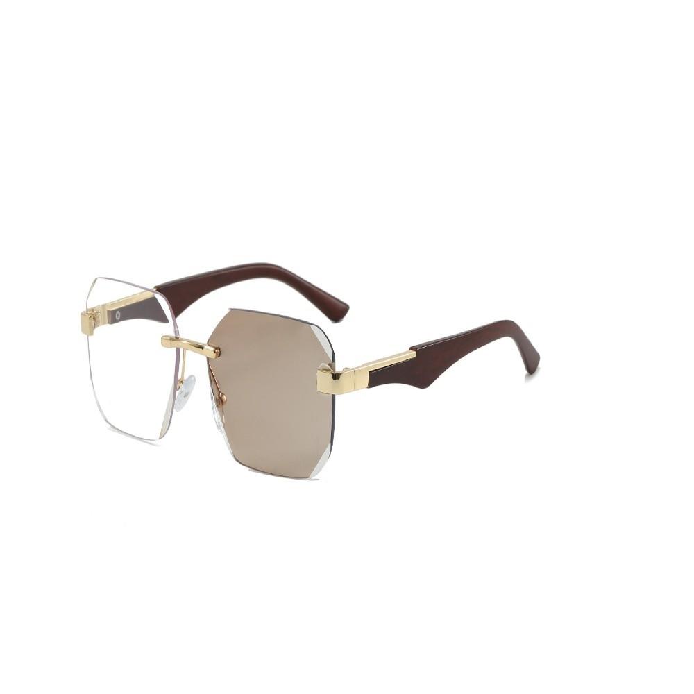 Fashion UV Protection Wood Grain Sunglasses Outdoor Street Photography Ultra-Light Rimless Sun Glasses Scratch-Resistant Shades
Fashion UV Protection Wood Grain Sunglasses Outdoor Street Photography Ultra-Light Rimless Sun Glasses Scratch-Resistant Shades