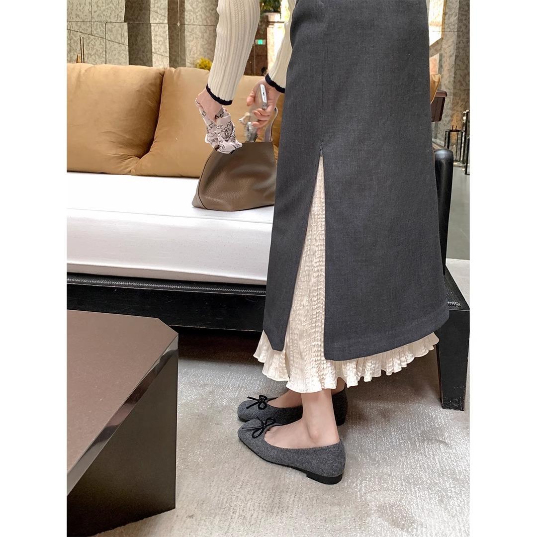 Sheepskin version~ leather square head flat bottom bow ballet single shoes female grandma shoes commuter ol shoes 35
Sheepskin version~ leather square head flat bottom bow ballet single shoes female grandma shoes commuter ol shoes 35