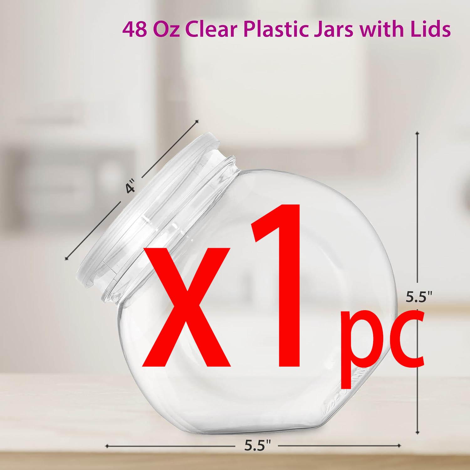 48oz Round Plastic Candy Jars with Lids for Candy Buffet,Kitchen & Office Desk,Plastic Jars with Lids for Candy,Cookies & Snacks
48oz Round Plastic Candy Jars with Lids for Candy Buffet,Kitchen & Office Desk,Plastic Jars with Lids for Candy,Cookies & Snacks