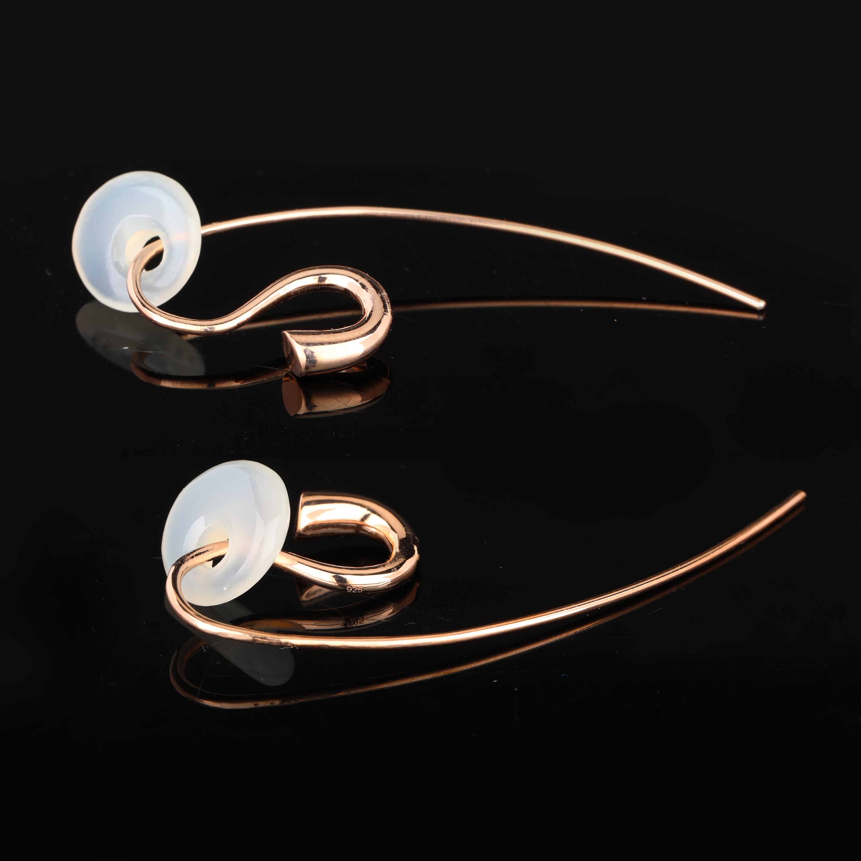 Natural White Agate Earrings 925 Sterling Silver Rose Gold Plated Handmade Fine Jewelry Gift for Her рожевий колір золота
Natural White Agate Earrings 925 Sterling Silver Rose Gold Plated Handmade Fine Jewelry Gift for Her рожевий колір золота