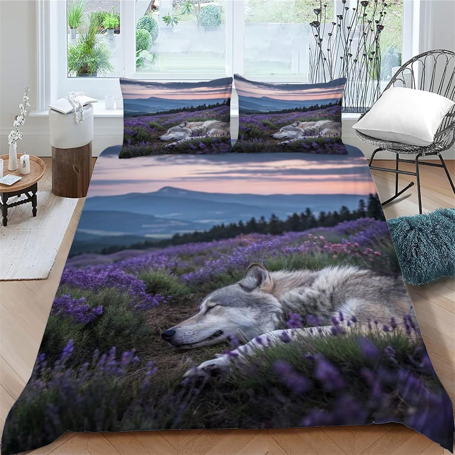 Personalized Duvet CoverLavender and Wolf or Personalised Photo Bedding Set Custom Photo Ultra Soft Quilt Cover + Pillowcase EU Twin(135x200cm)
Personalized Duvet CoverLavender and Wolf or Personalised Photo Bedding Set Custom Photo Ultra Soft Quilt Cover + Pillowcase EU Twin(135x200cm)