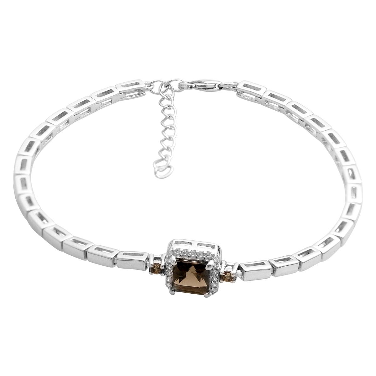 Silver bracelet with natural rauchtopaz (smoky quartz) 1.38ct, item weight 7.71 g (2205791) 17-20cm смокі топазу кольору
Silver bracelet with natural rauchtopaz (smoky quartz) 1.38ct, item weight 7.71 g (2205791) 17-20cm смокі топазу кольору