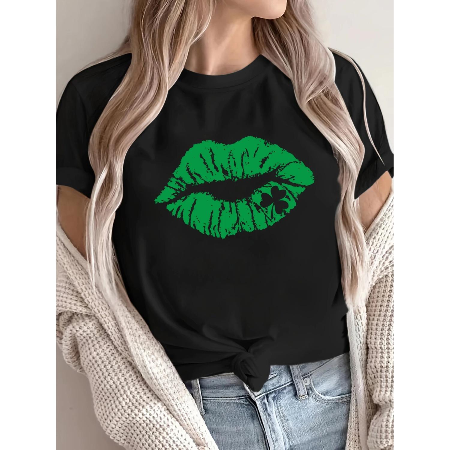 Personality Green Lips Pattern Female T-Shirt Summer Cool Short Sleeve O-Neck Clothing Unisex Hip Hop Casual Streetwear S чёрный
Personality Green Lips Pattern Female T-Shirt Summer Cool Short Sleeve O-Neck Clothing Unisex Hip Hop Casual Streetwear S чёрный