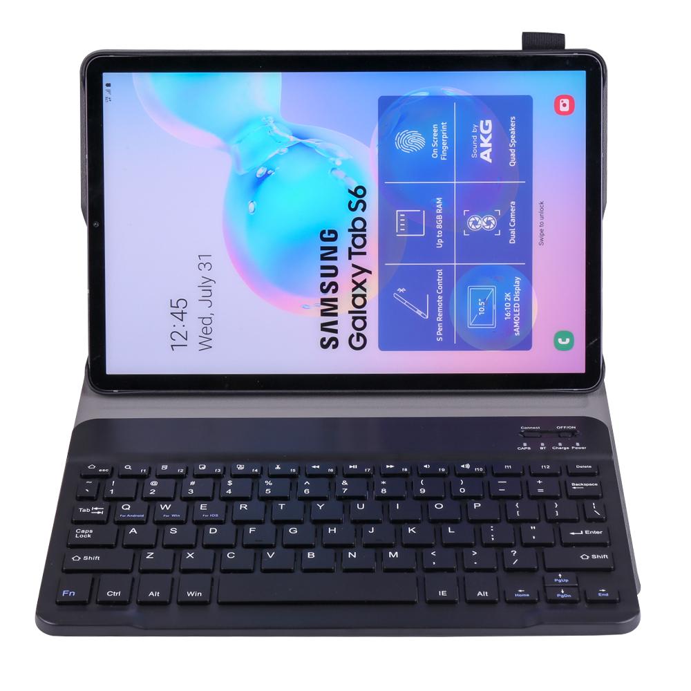 Detachable Bluetooth-compatible Keyboard+PU Leather Tablet Shell for Samsung Galaxy Tab S6 T860/T865 Black
Detachable Bluetooth-compatible Keyboard+PU Leather Tablet Shell for Samsung Galaxy Tab S6 T860/T865 Black