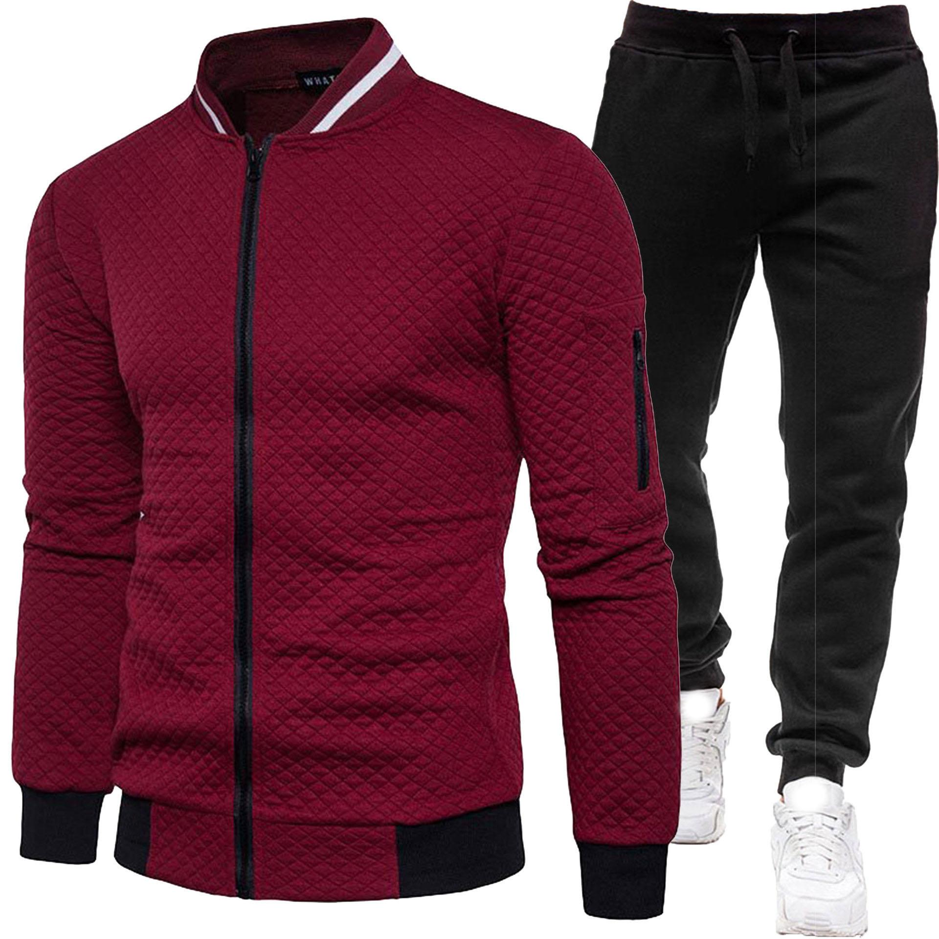 Men s Spring and Autumn Plus Size Collar Zip Paragraph Sweater Jacket + Casual Trousers Baseball Clothing Sports Two Piece Set 3XL
Men s Spring and Autumn Plus Size Collar Zip Paragraph Sweater Jacket + Casual Trousers Baseball Clothing Sports Two Piece Set 3XL