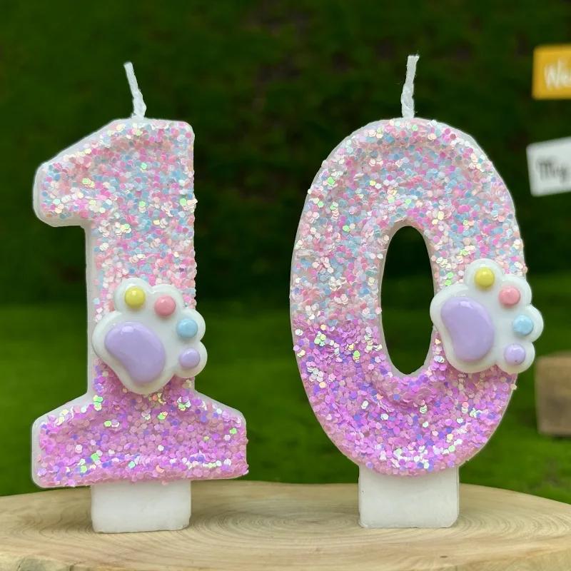 3D Number Candles Cake Decorating Glitter Pink Claw Theme Number Candles Cake Topper Birthday Party Cake Decoration
3D Number Candles Cake Decorating Glitter Pink Claw Theme Number Candles Cake Topper Birthday Party Cake Decoration