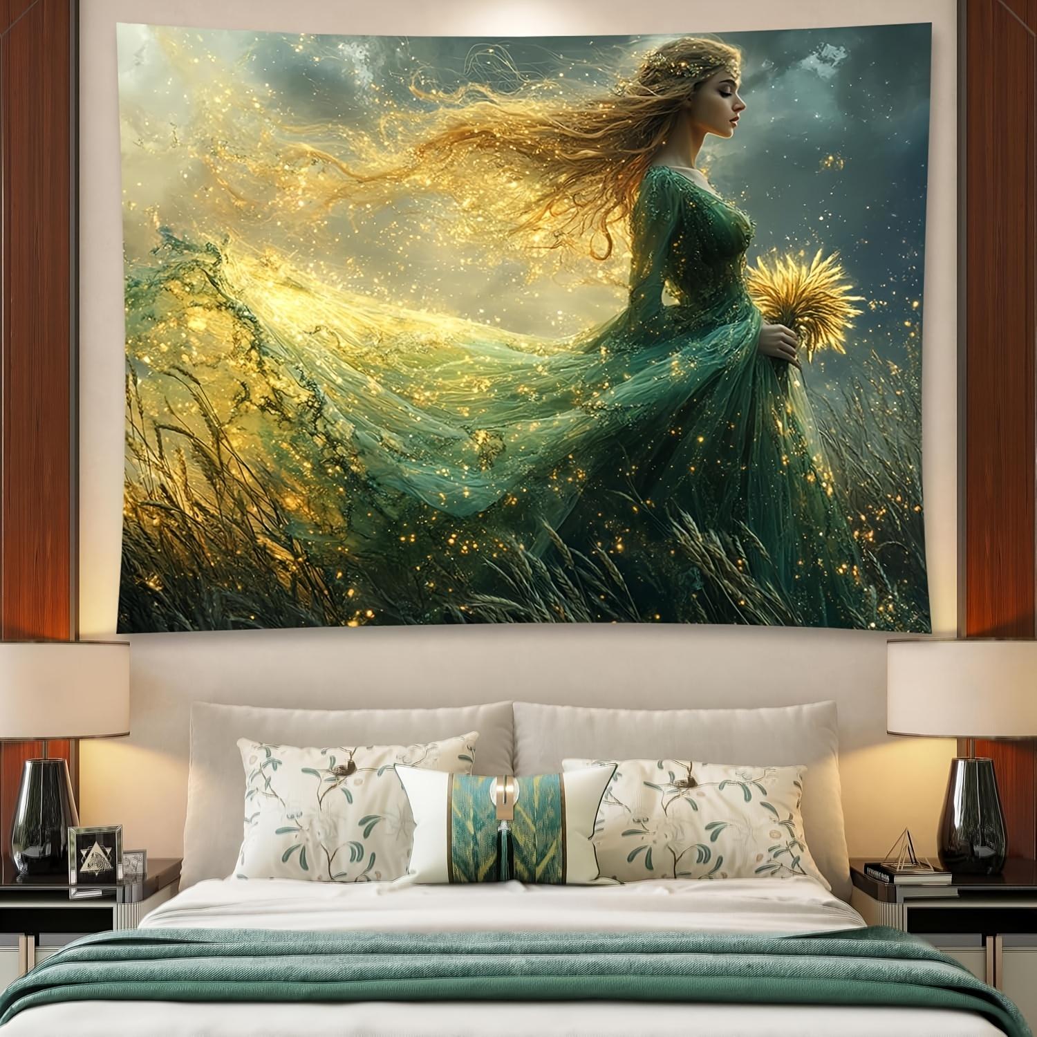 Enchanted Lady in Green Gown Tapestry Wall Decor for Bedroom Cozy AtmosphereMagical Home Styleand Fairy Tale Charm Enhancement 74x94cm(29x37in)
Enchanted Lady in Green Gown Tapestry Wall Decor for Bedroom Cozy AtmosphereMagical Home Styleand Fairy Tale Charm Enhancement 74x94cm(29x37in)