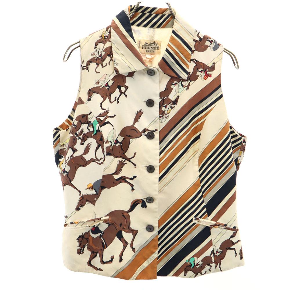 HERMES Horse pattern Best 40 Ivory system Women Used
HERMES Horse pattern Best 40 Ivory system Women Used