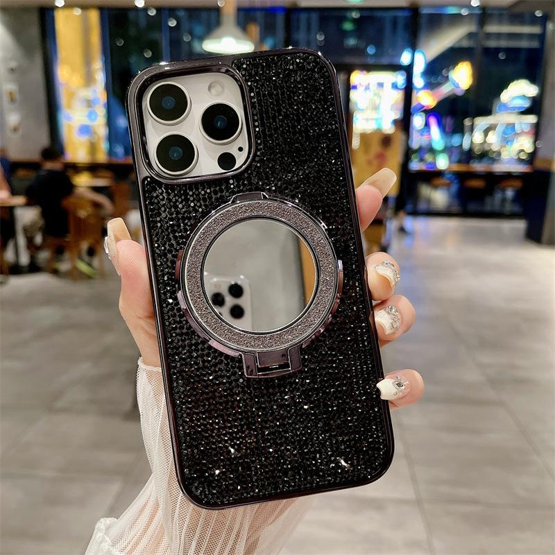 Plating Glitter Solid Color Rhinestone Mirror Bracket Phone Case For iPhone 17 16 15 14 13 12 Pro Max Plus and Samsung S22/23/24Ultra Shockproof iPhone 15 чёрный
Plating Glitter Solid Color Rhinestone Mirror Bracket Phone Case For iPhone 17 16 15 14 13 12 Pro Max Plus and Samsung S22/23/24Ultra Shockproof iPhone 15 чёрный