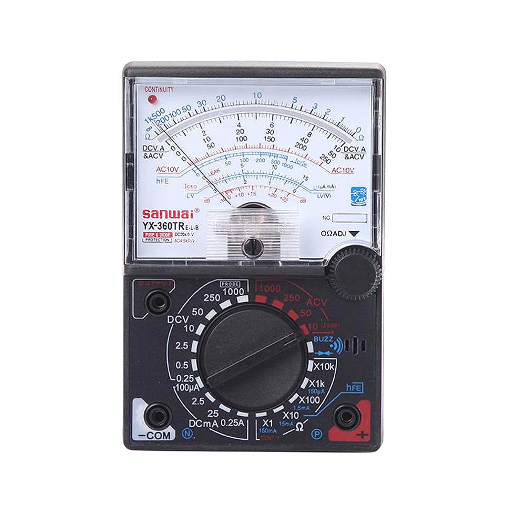 YX-360TRN AC DC 1000V Voltage Current Tester Handheld Pointer Analog Meter Multimeter Voltmeter Amperemeter With Buzzer Test Pen
YX-360TRN AC DC 1000V Voltage Current Tester Handheld Pointer Analog Meter Multimeter Voltmeter Amperemeter With Buzzer Test Pen