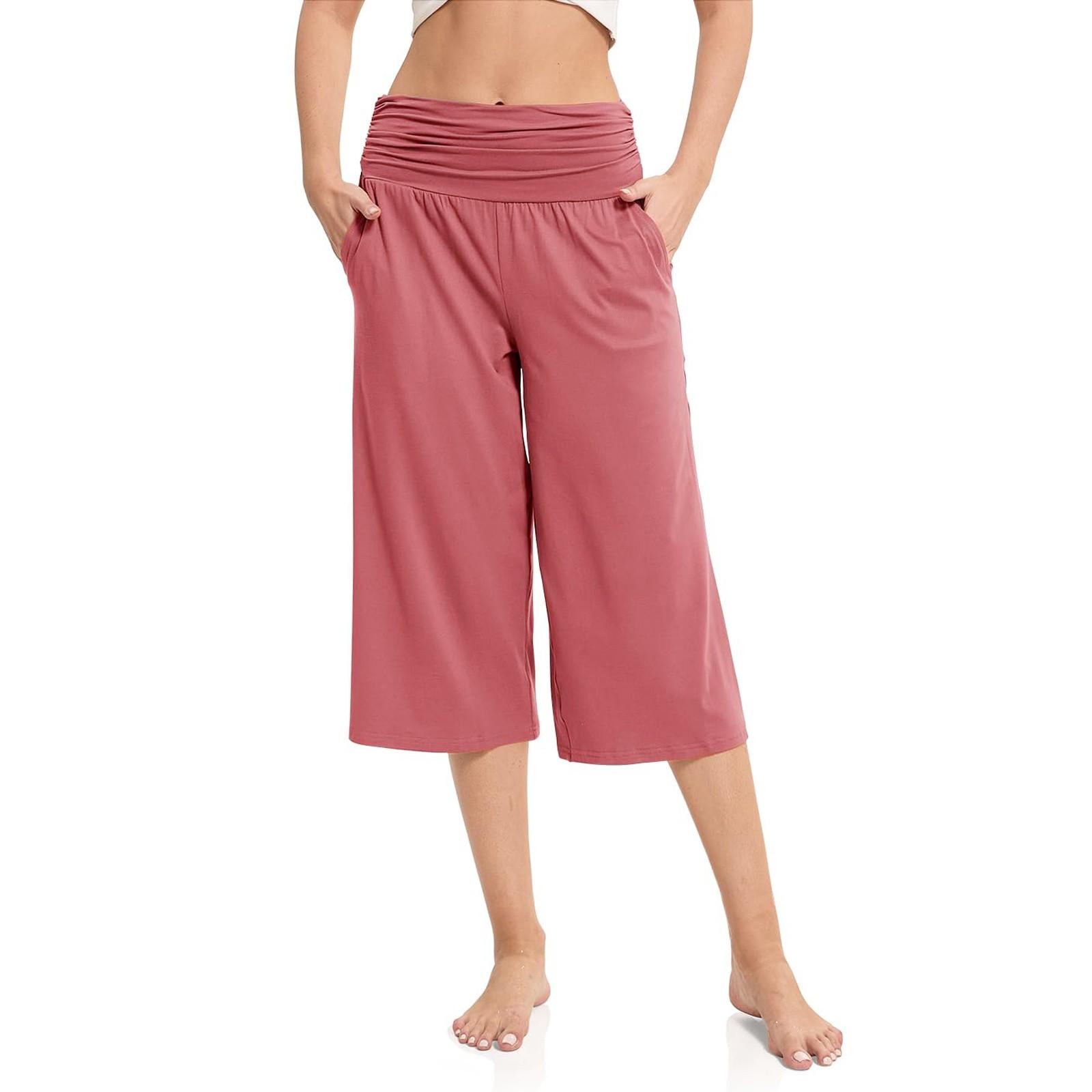 Women’s Wide Leg Capri Pants with High Waist Fold Over Design and Relaxed Fit for Yoga Lounge and Casual Wear XL червоний
Women’s Wide Leg Capri Pants with High Waist Fold Over Design and Relaxed Fit for Yoga Lounge and Casual Wear XL червоний